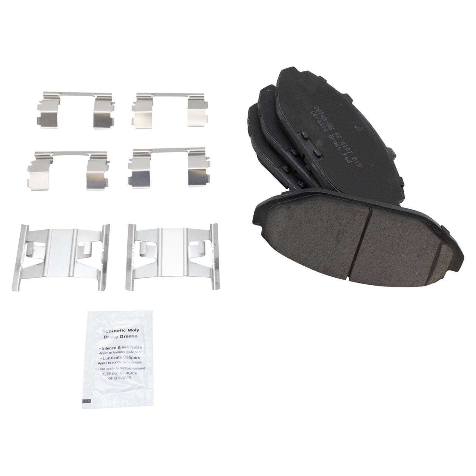 Trq Front Brake Pad & Rotor Kit Brake Pads Brake Rotor Ceramic Compatible With 1998-2002 Ford Crown Victoria Lincoln Town Car Me