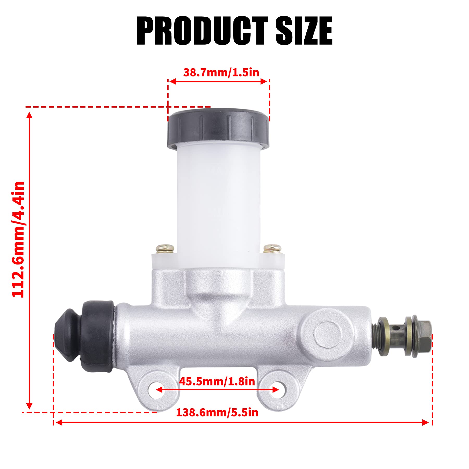 Cncmotok Brake Master Cylinder Hammerhead 80T Trailmaster Mid 6.000.305 Xrs Xrx Go Kart Brake Master Cylinder