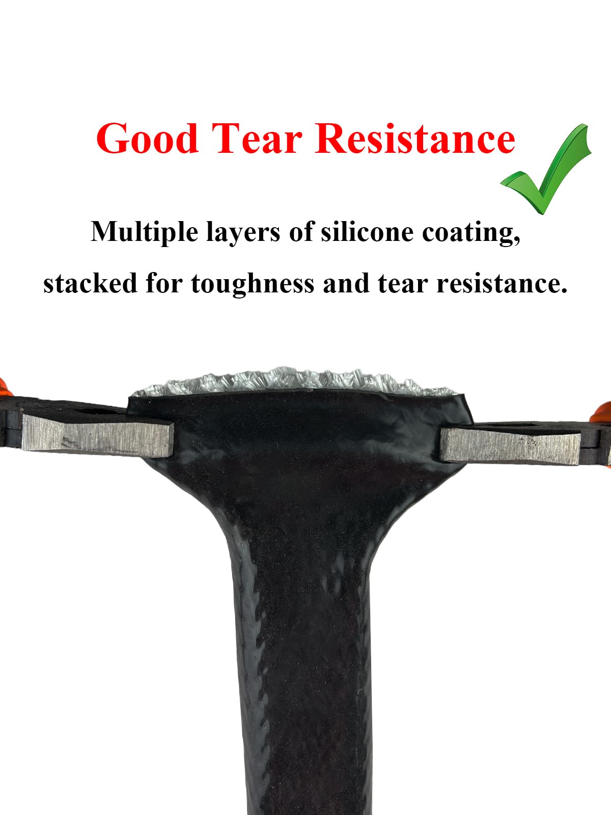 Yamakato 5/8'' Id Heat Shielded Fire Thermo Armor Fire Sleeve Silicone Coated Fiberglass Heat Protection W/ 3 Clamps For Automot