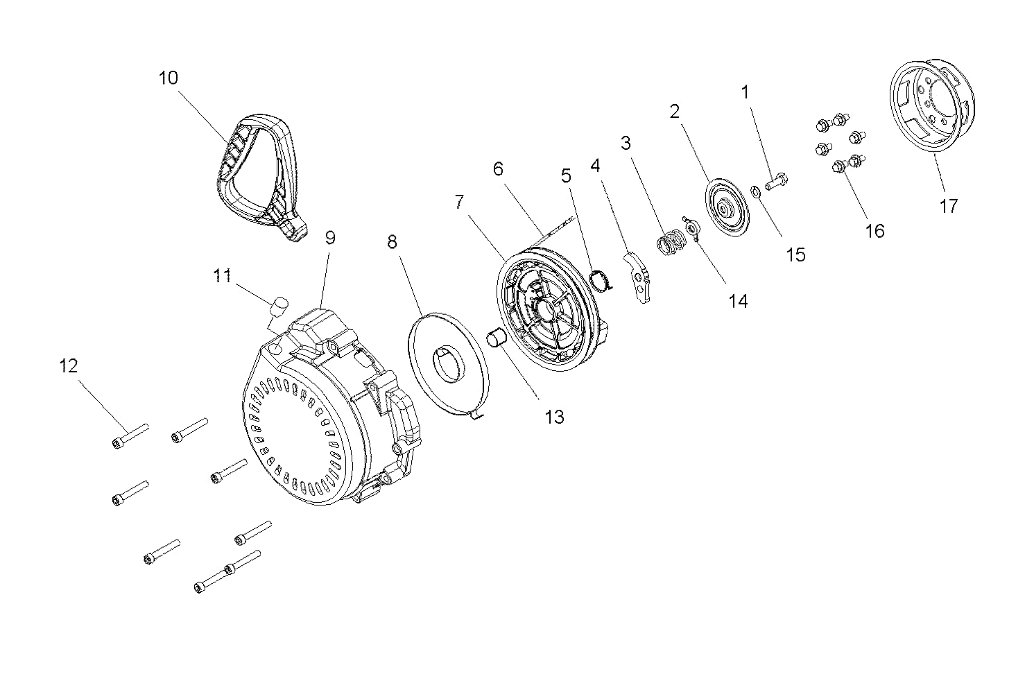 Polaris Snowmobile Starter Rope, Genuine OEM Part 3040169, Qty 1
