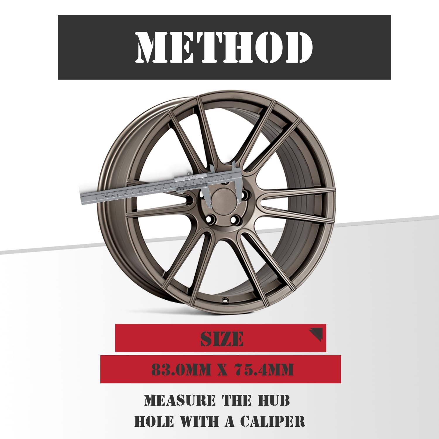 Kitspro 3.25Inch 83Mm Wheel Center Caps For Rim Hub Caps, Pack Of 4 (Silver, Outer 83Mm, Inner 75Mm)