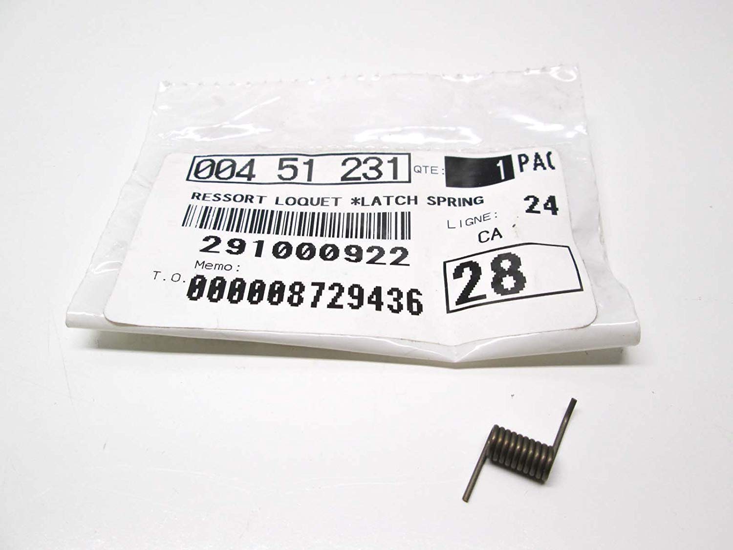 Sea-Doo New Oem Latch Spring, 291000922