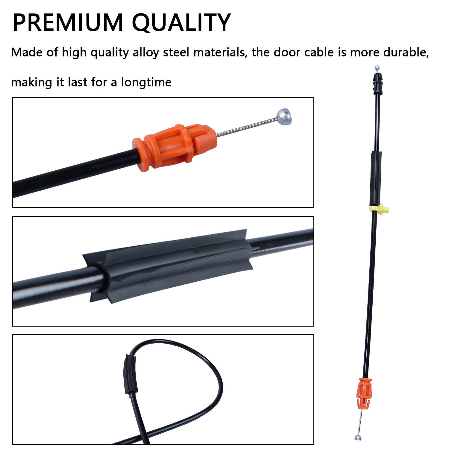 HNeekyr 16.5" Door Latch Cable for 2007-2014 Chevy Silverado/Tahoe/Yukon, Driver/Passenger Side, Replaces 25880301,