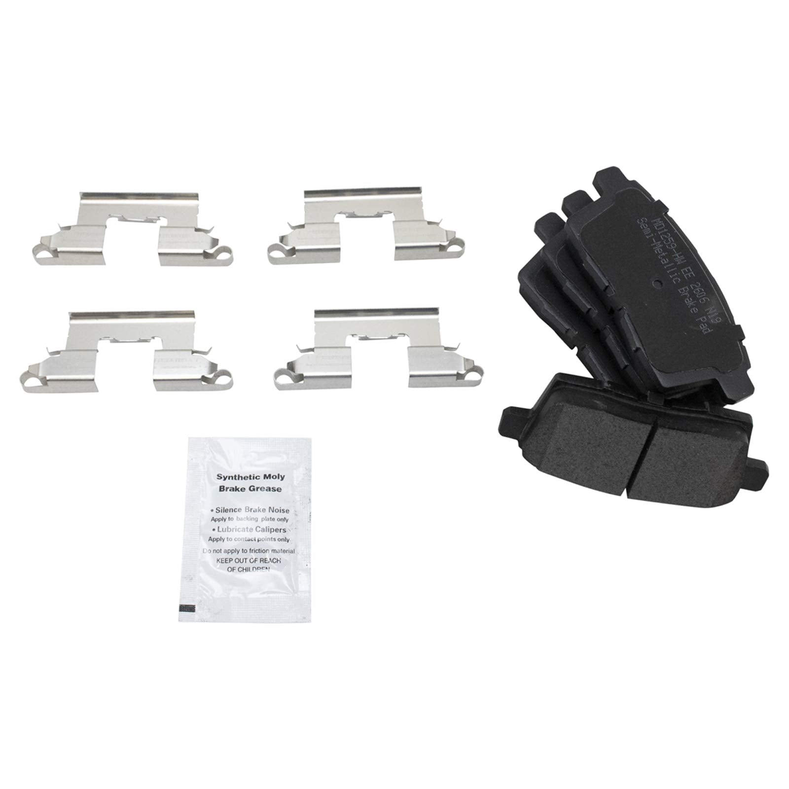 Trq Rear Brake Pad & Rotor Kit Brake Pads Brake Rotor Semi-Metallic Compatible With 2007-2012 Mazda Cx-7