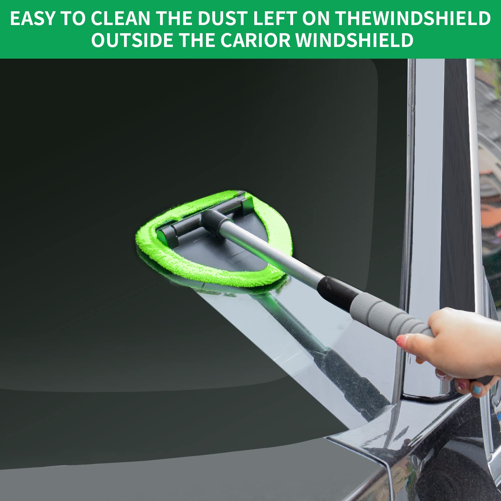 X Xindell Windshield Cleaner -Microfiber Car Window Cleaning Tool With Extendable Handle And Washable Reusable Cloth Pad Head Au