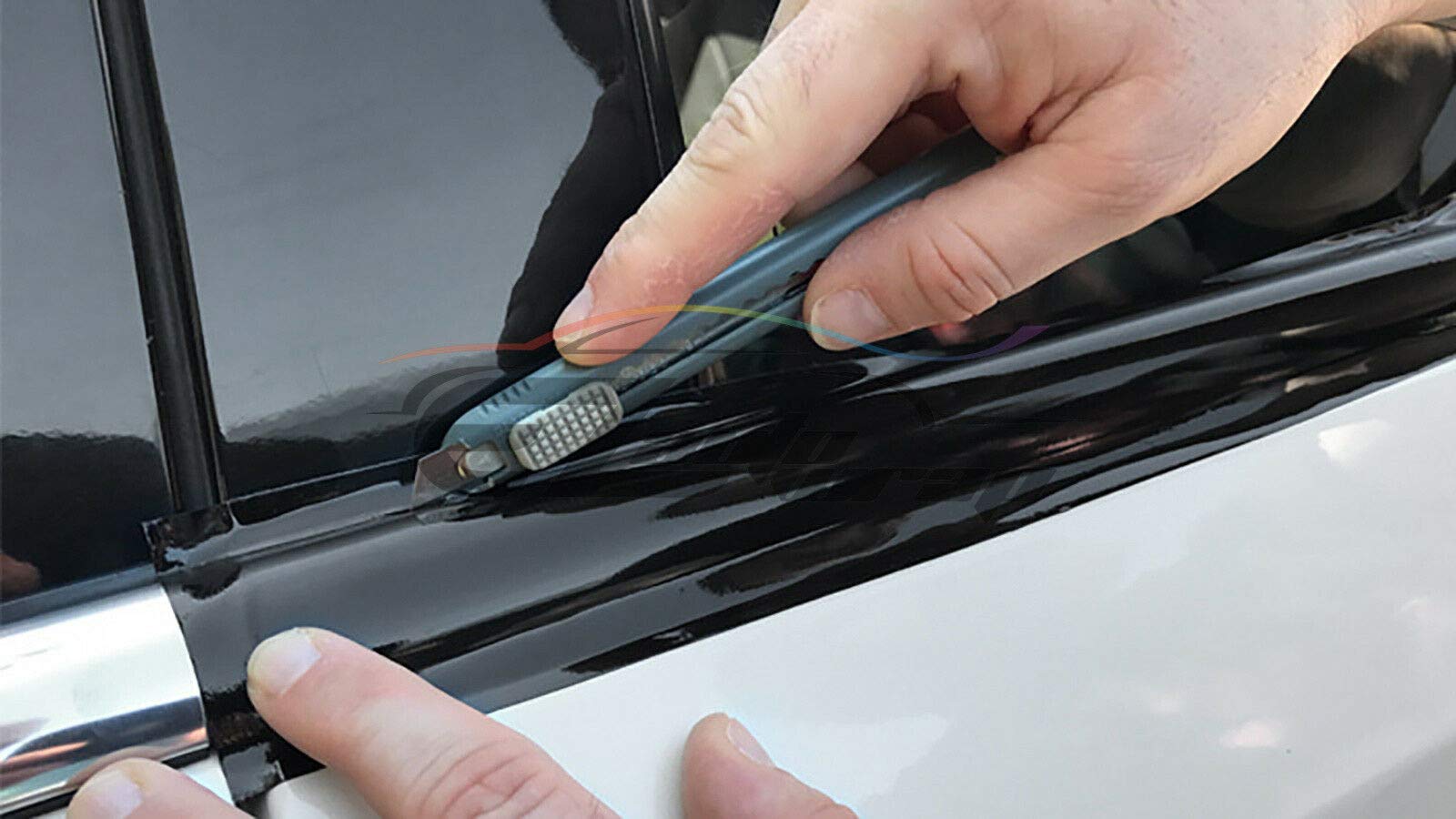 Free Tool Kit Gloss Black Vinyl Wrap Kit For Black Out Chrome Delete Window Trim Door Trim 2' X50Ft