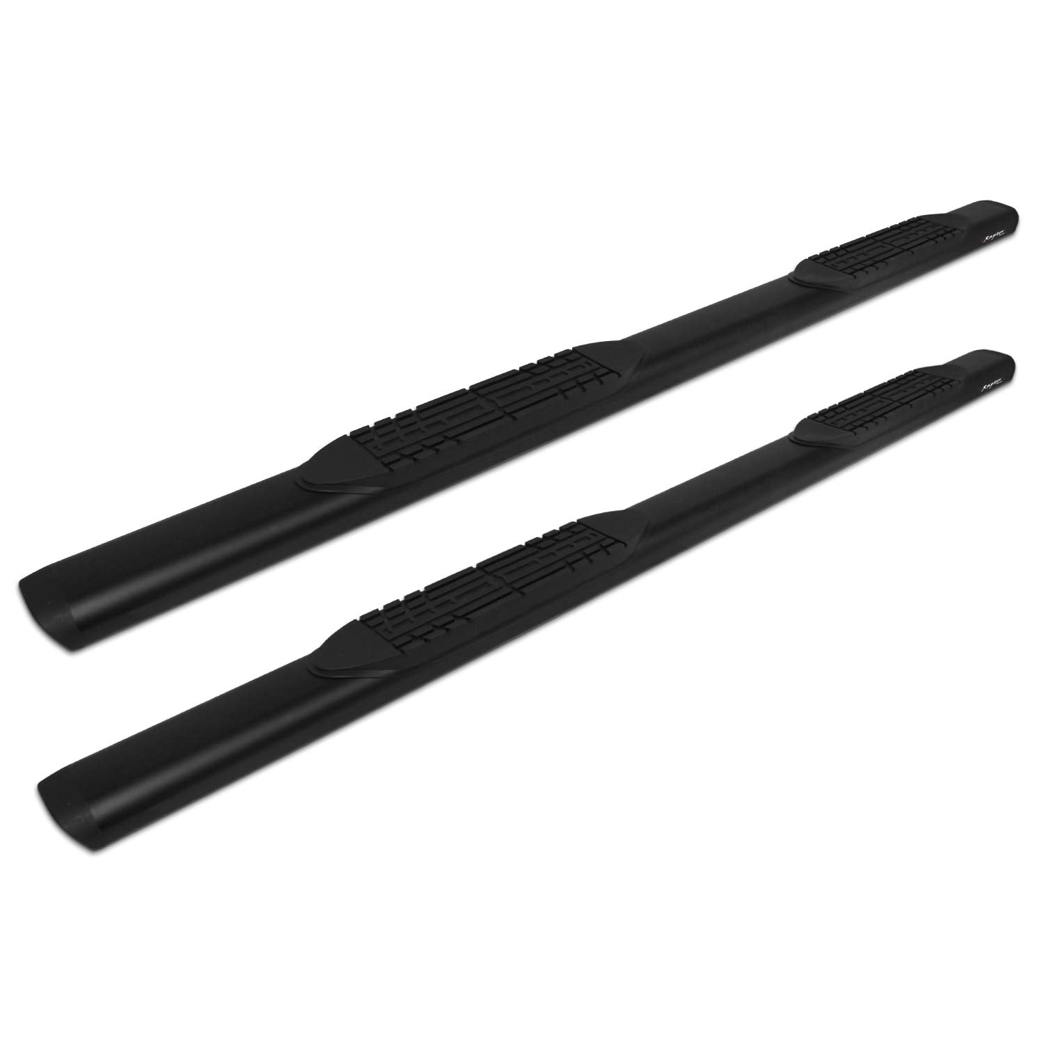 Raptor Series Running Boards Steps 5In Oval Style Black Aluminum For 2019-2025 Silverado Sierra 1500 And 20-25 2500 3500 Hd Crew Cab