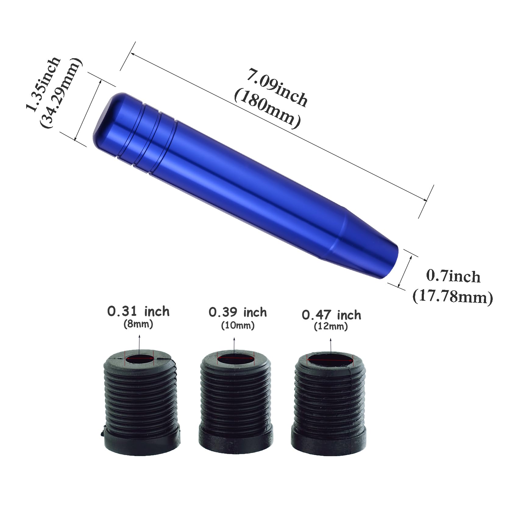 Abfer Tall Shift Knob Car Long Shifting Head Replace Weighted Gear Stick Shifter Knob Extension Fit Most Manual Automatic Transm