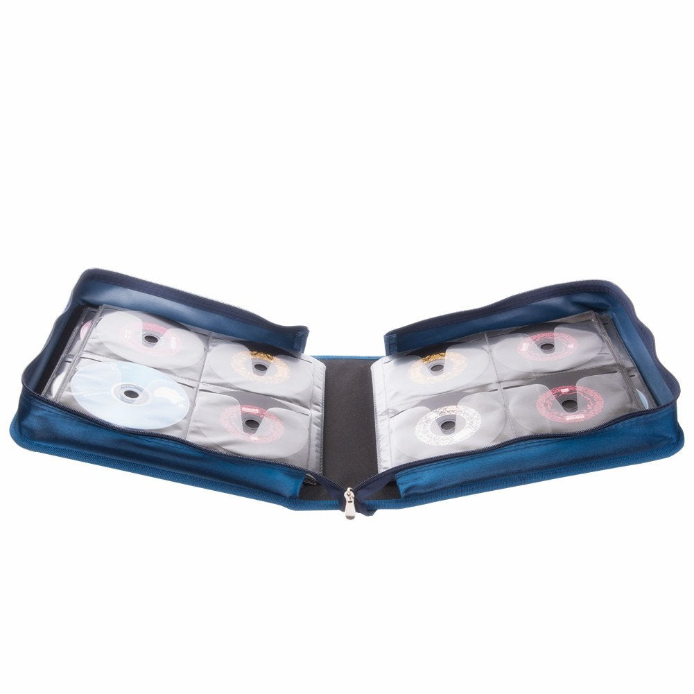 Rekukos 256 Capacity CD/DVD Case Wallet - Blue, Model 5823945944, Storage Holder Booklet