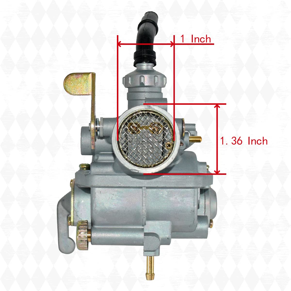 ENGICARB Honda CT70 Carburetor with Throttle Cable & Air Filter - Metal, Fits 1969-1977 Trail Bike