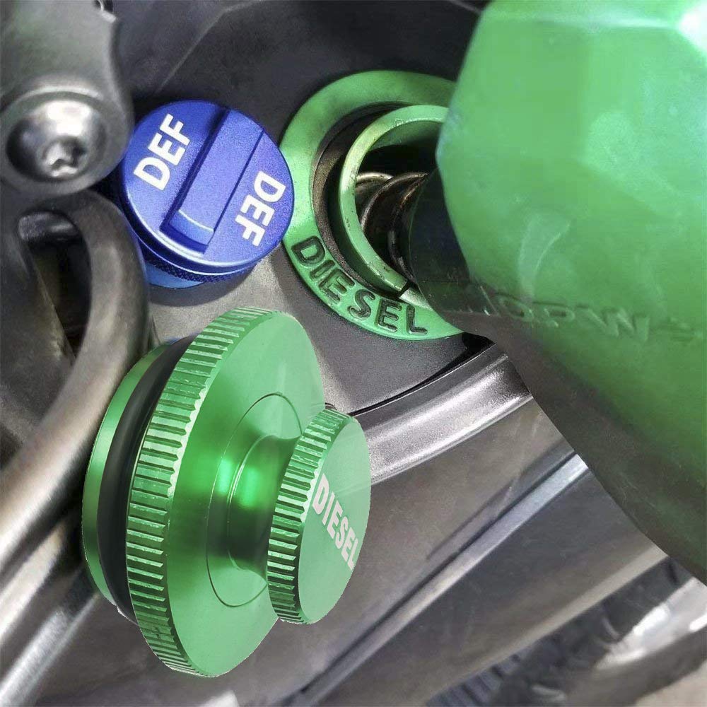 Easy To Grip,Diesel Fuel Tank Cap For Dodge, (Hidden-Strong Magnetism) Ram Diesel Aluminum Fuel Cap And Def Cap Combo For 2013-2