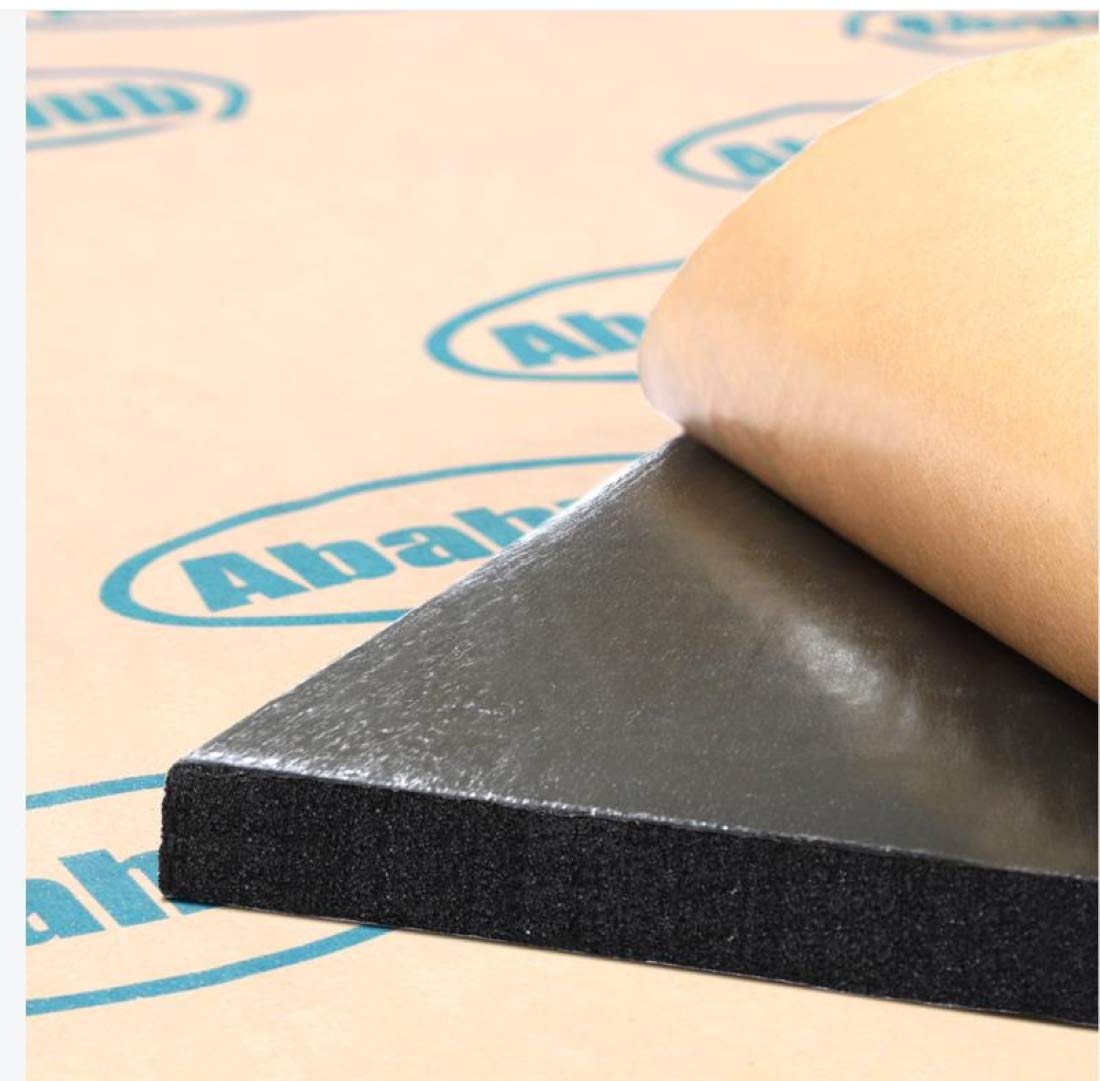 Abahub 394 Mil 21 Sqft Car Hood Insulation Pad Auto Sound Deadener Door Dampener Deadening Mat Heat / Cool Liner, Self-Adhesive
