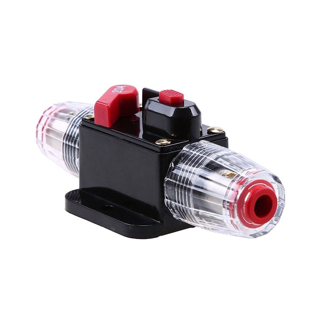 STETION Car Audio 20 Amp Resettable Fuse Circuit Breaker Car Protect for Audio System Fuse 12-24V DC for Car Audio Amps Overload