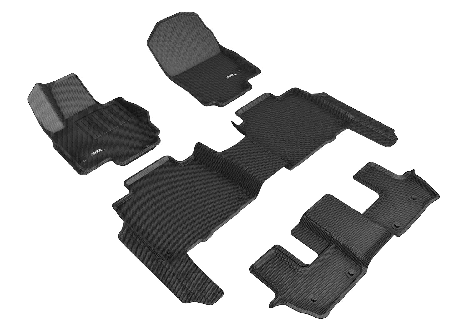 3D MAXpider AllWeather Floor Mats for MercedesBenz GLSClass 20202022 Custom Fit Car Floor Liners, Kagu Series (1st 2nd & 3rd