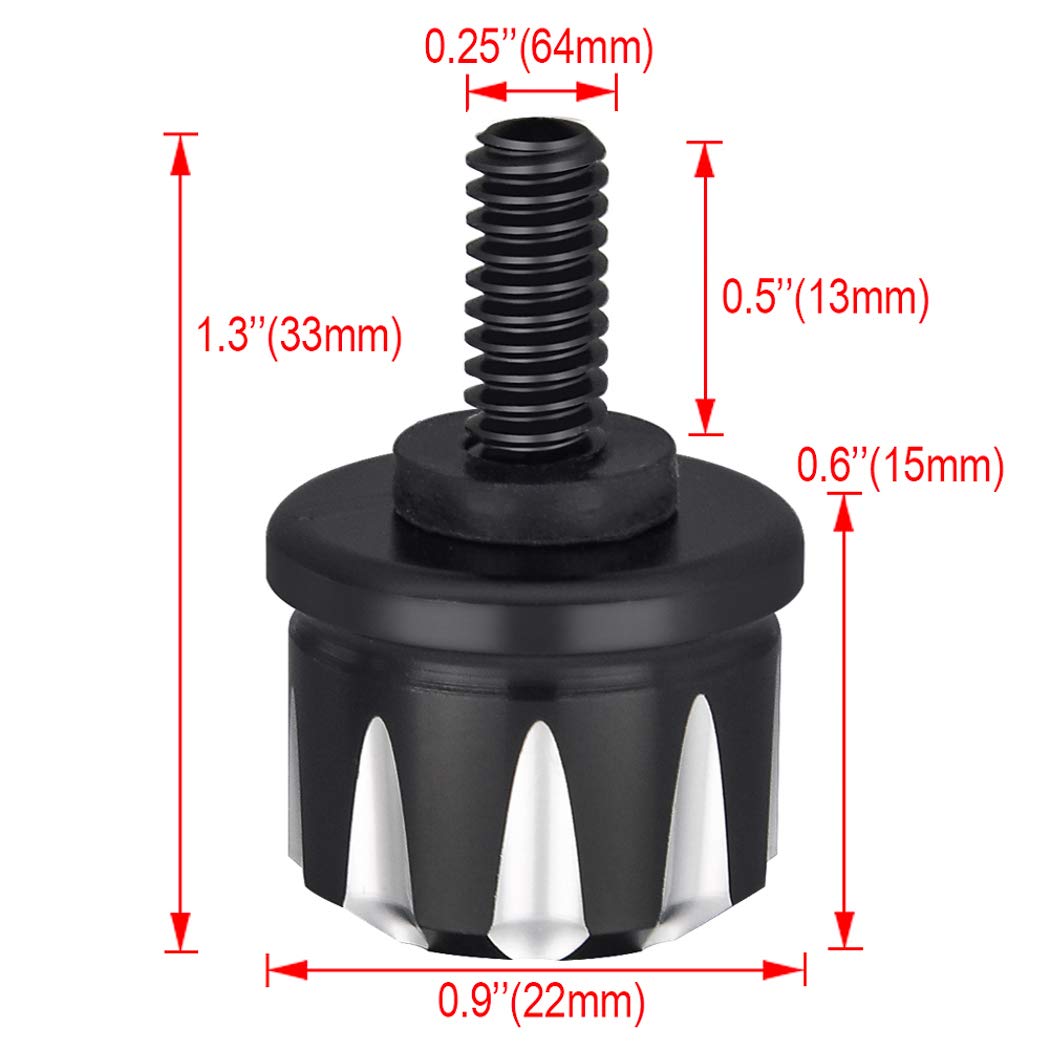 Benlari Black Seat Bolts Fender Mount Screw Compatible For Harley Davidson Touring Sportster Touring Road King Electra Street Gl