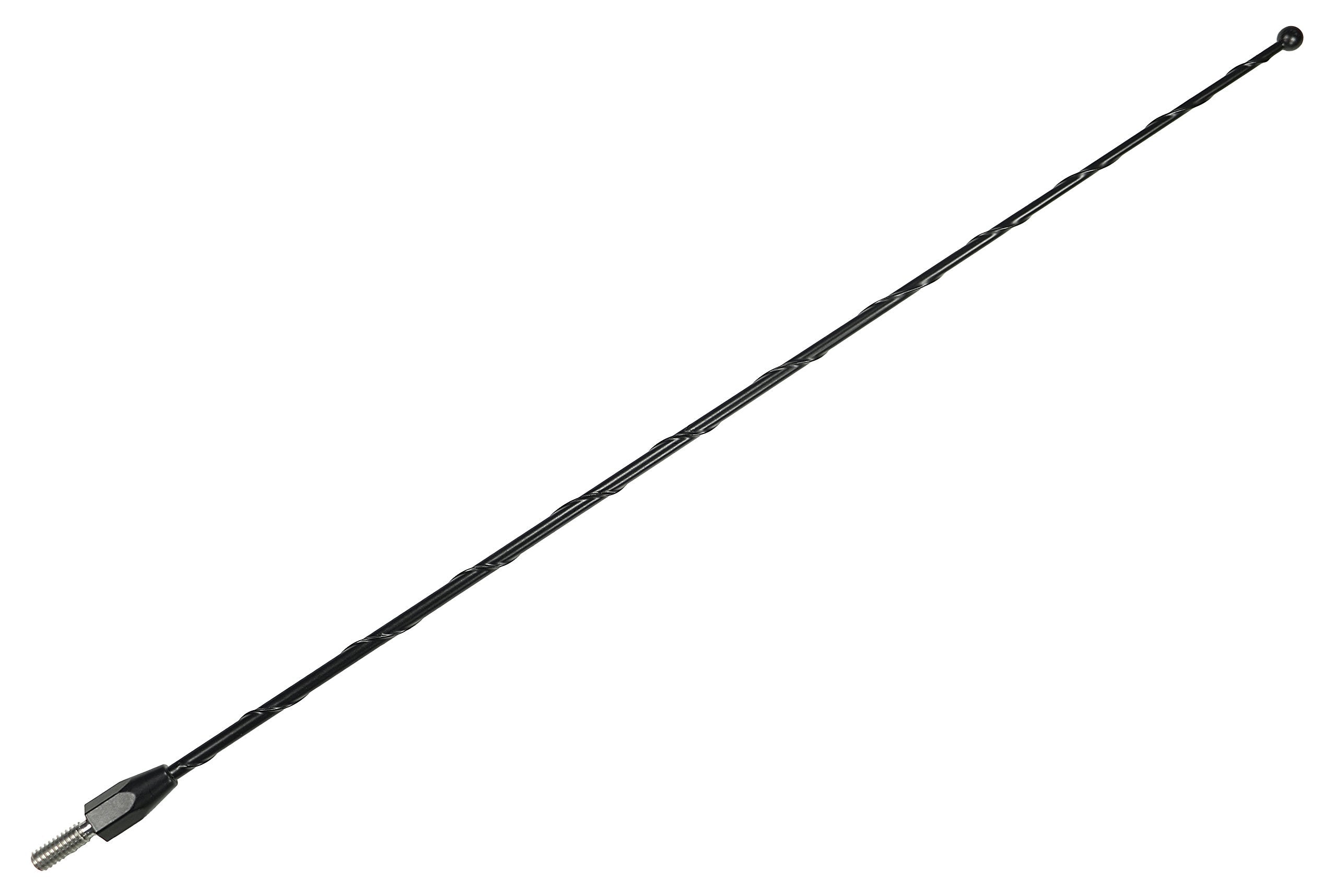 AntennaMastsRus 15" Black Antenna for Toyota Tundra (2000-2020) - Spiral Wind Noise Cancellation, Spring Steel Construction