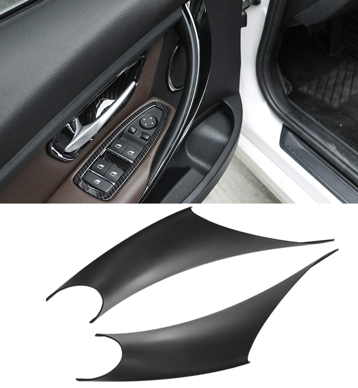 Jaronx 2Pcs Door Handle Covers Compatible With Bmw 3 Series 4 Series Driver Side &Passenger Side Door Pull Handle Covers (Compat