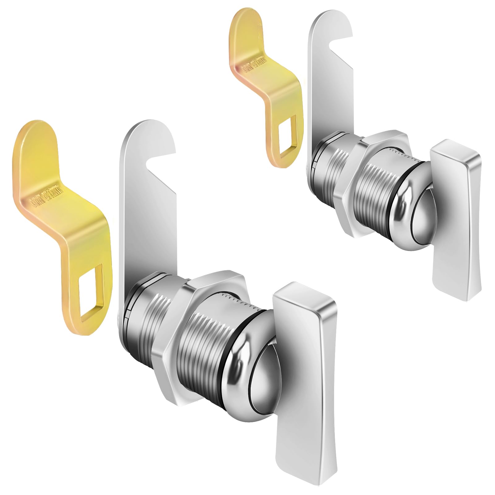 Sartatue Cam Lock Thumb Operated Offset, 1-1/8    Cabinet Locks 2Pcs Rv Compartment Lock, Rv Storage Locks Replacements Keyless