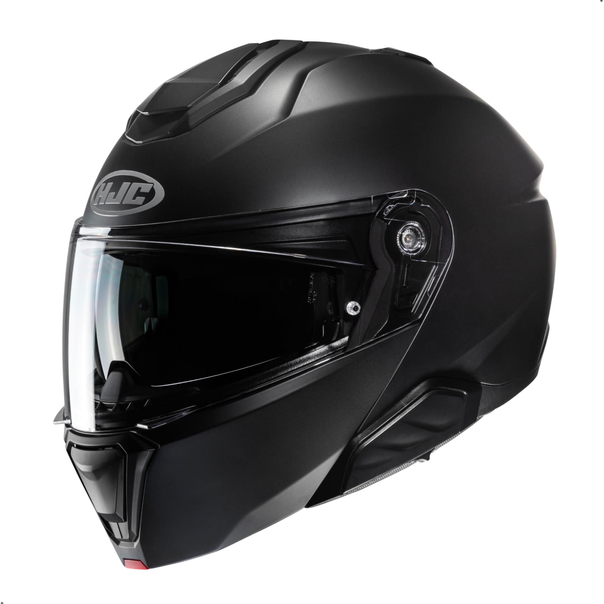 HJC i91 Solid Modular Motorcycle Helmet with HJ-33 Pinlock Shield, DOT Approved (Semi Flat Black, Medium)