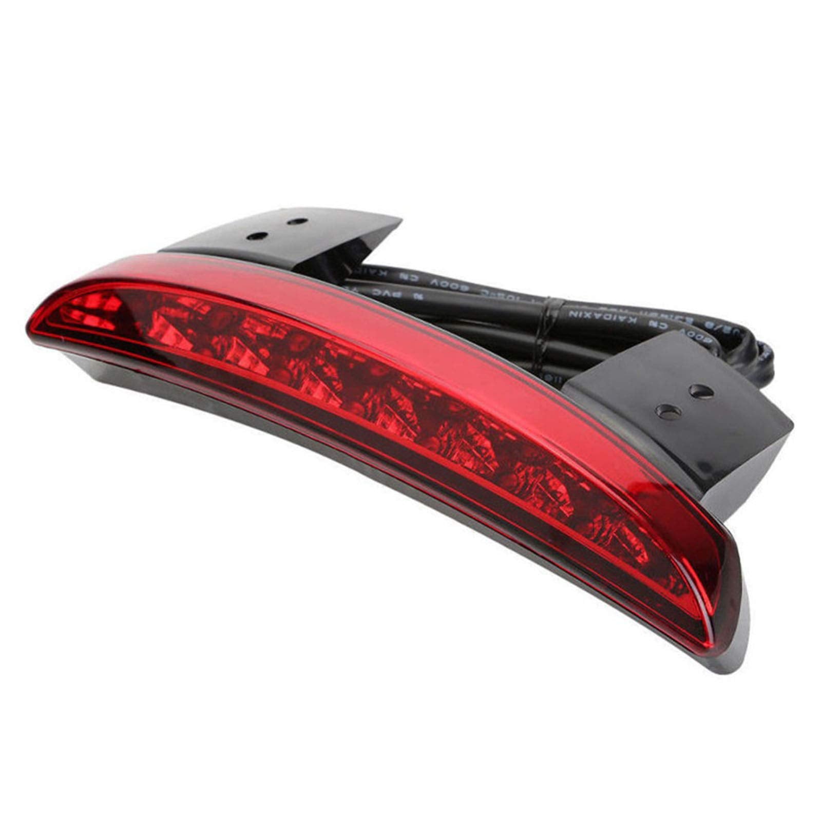 ANKIA Motorcycle Chopped Rear Fender Edge LED Brake License Plate Tail Light Stop Running Light Turn Signal Lamp for Harley Spor