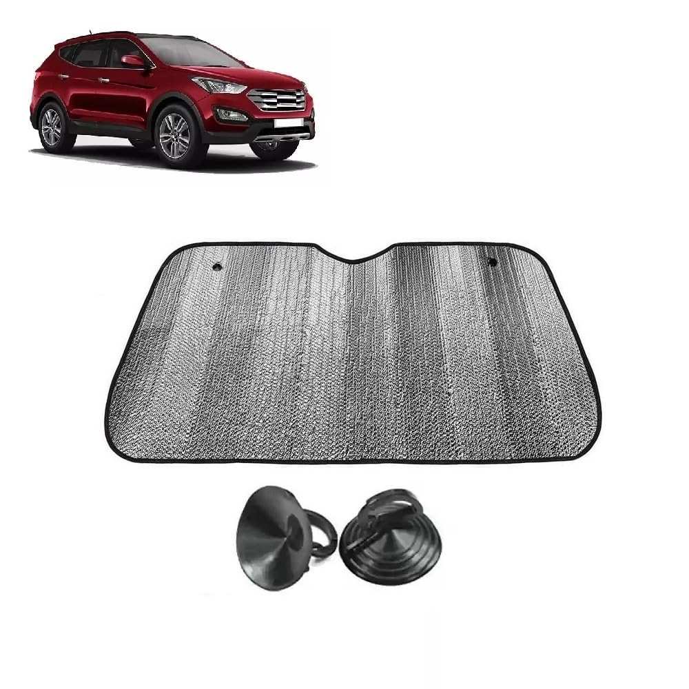 Car Windshield Sun Shade UV Rays Protector Silver Sunshade Solar Reflective suitable for H y u n d a i Santafe