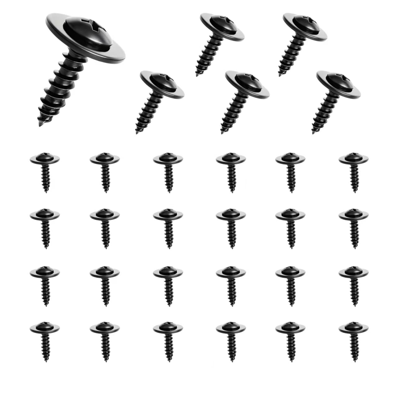 EKIONBY 30pcs Fender Liner Splash Shield Wheelhouse Liner Screw Phillips Truss Head Sems 90114-SE0-000 Compatible with Acura BMW