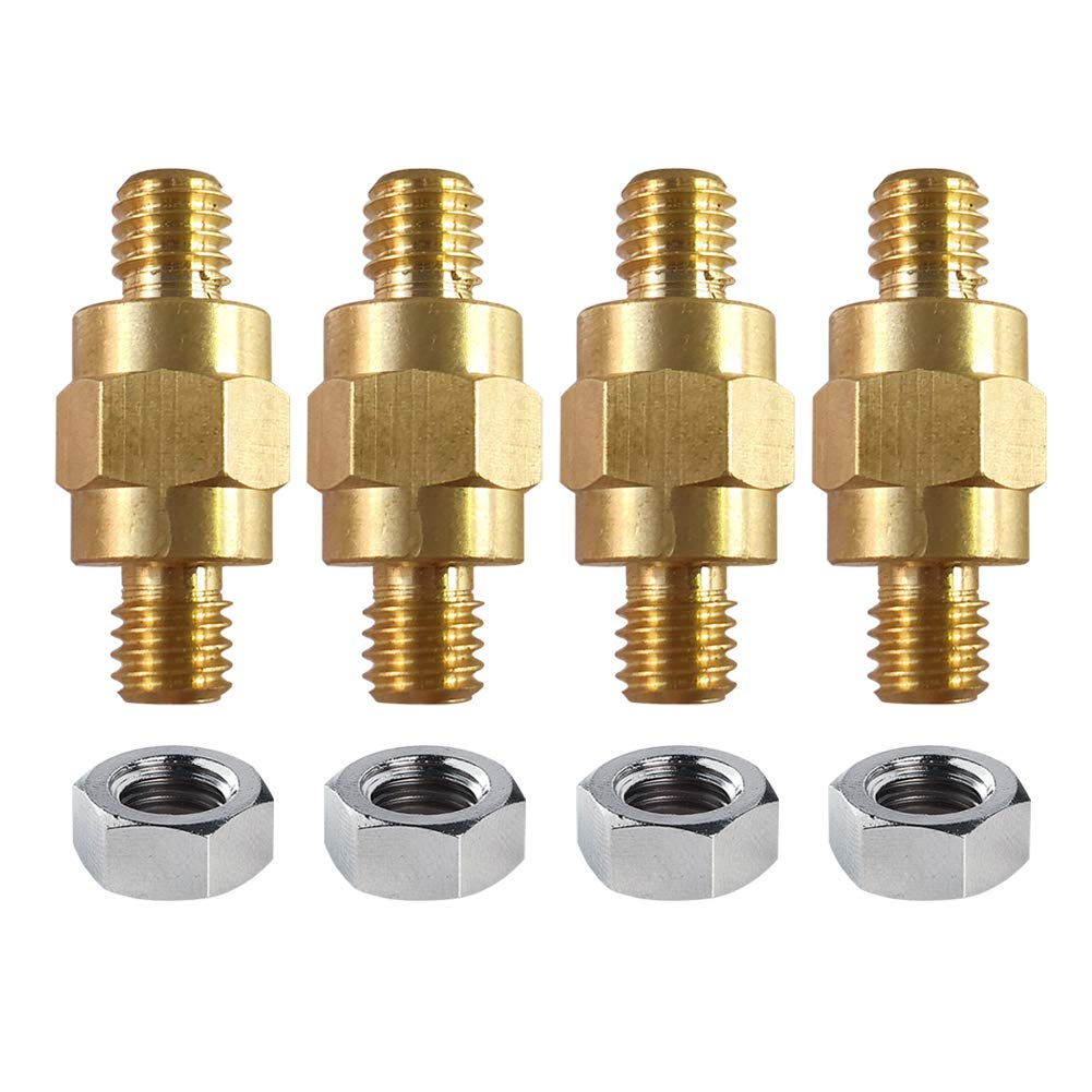 Ampper 3/8 -16 Brass Stud Side Post Battery Terminal Bolt, Standard Battery Side Post Extender Stud Compatible with GM Post, Pac