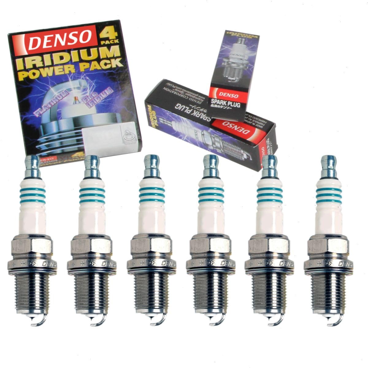 6 pc DENSO Iridium Power Spark Plugs compatible with Lexus RX330 3.3L V6 2004-2006