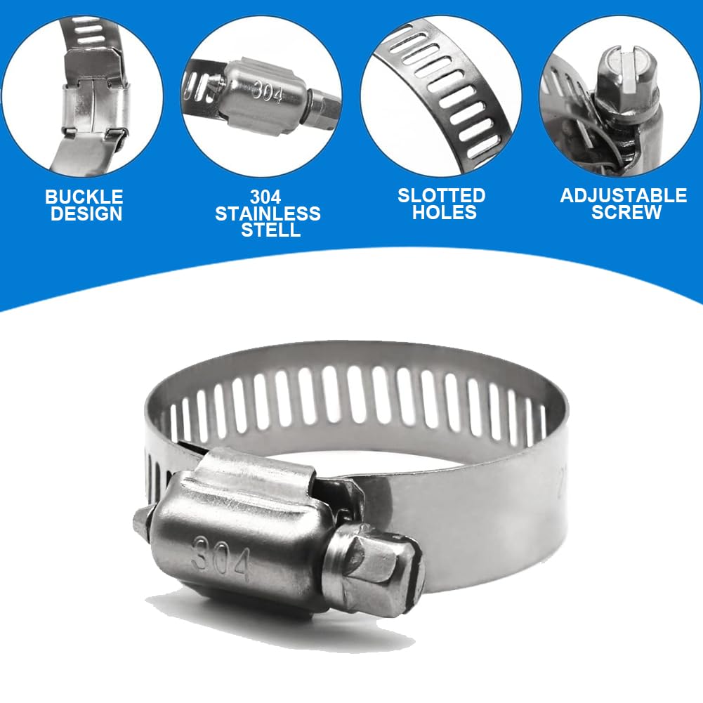 3/8 Transmission Oil Cooler Hose 10FT - SAE J1532 Certified, 300PSI High Pressure, Includes 10 Clamps for Leak-Free Fit (-40F to