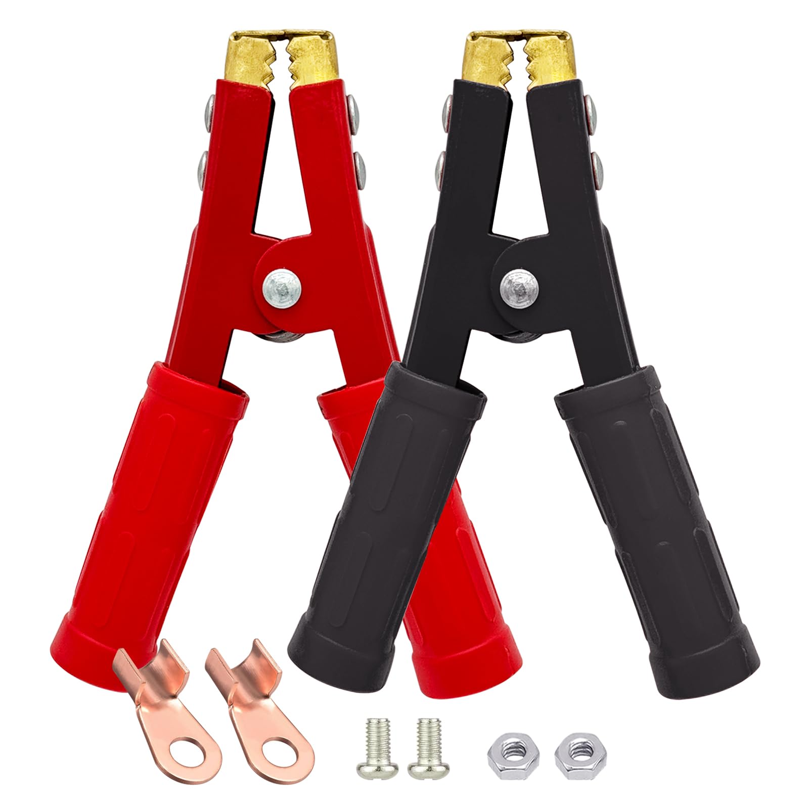 Ampper Replacement Jumper Cable Clamps, 1000A Heavy Duty Car Battery Clamp Ends for Jumper Cables, Jump Starter, Charging and Te