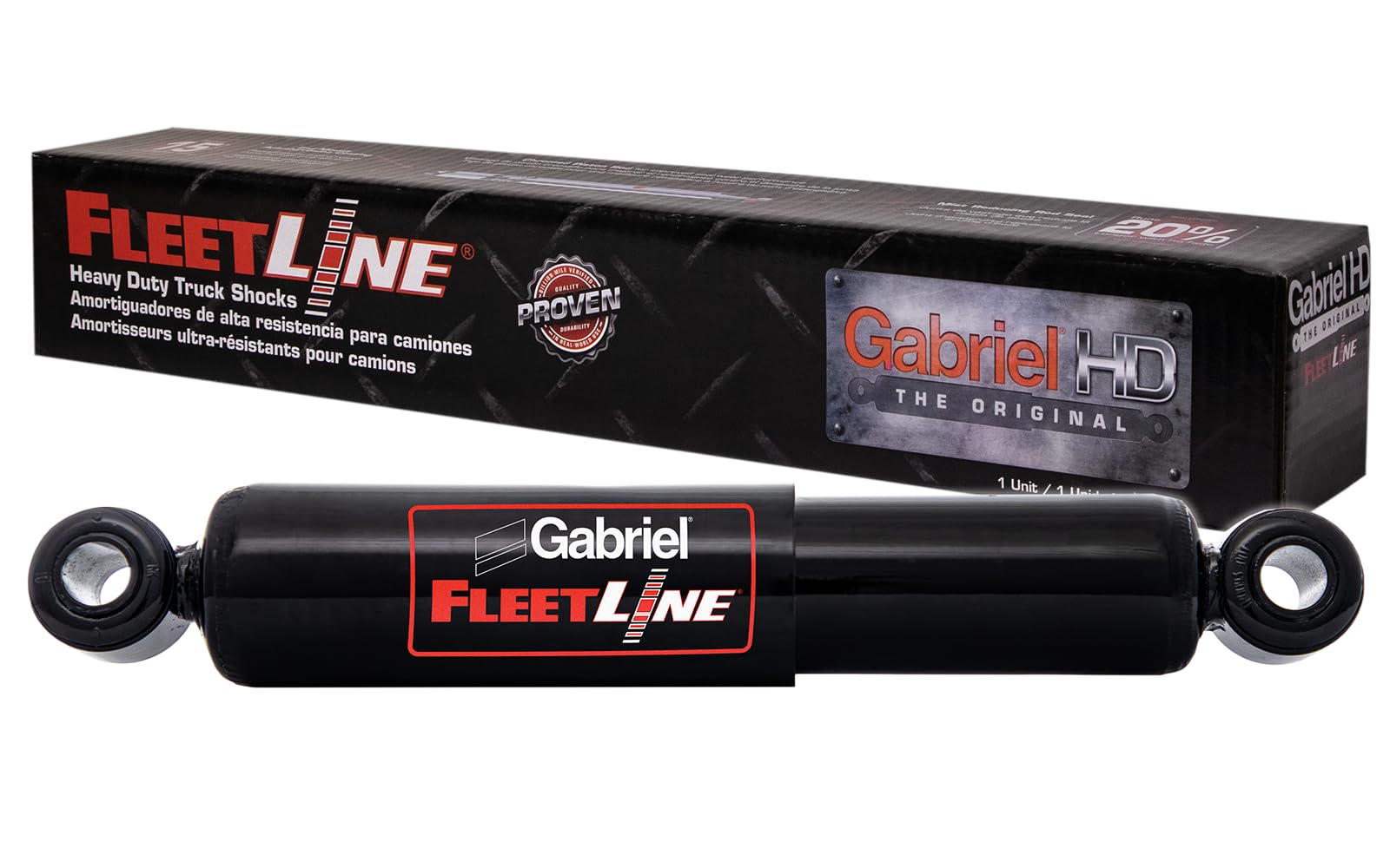 Gabriel 85000 Fleetline Heavy Duty Rear Shock Absorbers For Hendrickson Intraax And Vantraax Trailer Air Suspensions, Replaces O