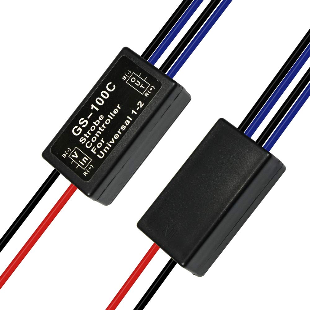 Huiqiaods 12V Gs-100C Flash Strobe Controller Auto Car Flasher Module For Led Brake Light Tail Stop Light