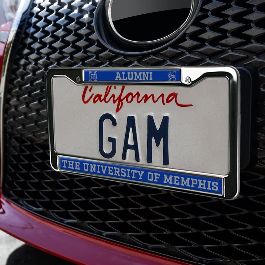 GRAPHICS & MORE University of Memphis Alumni Metal License Plate Frame - Full Size, One Size, Durable Metal, University of Memphis Color