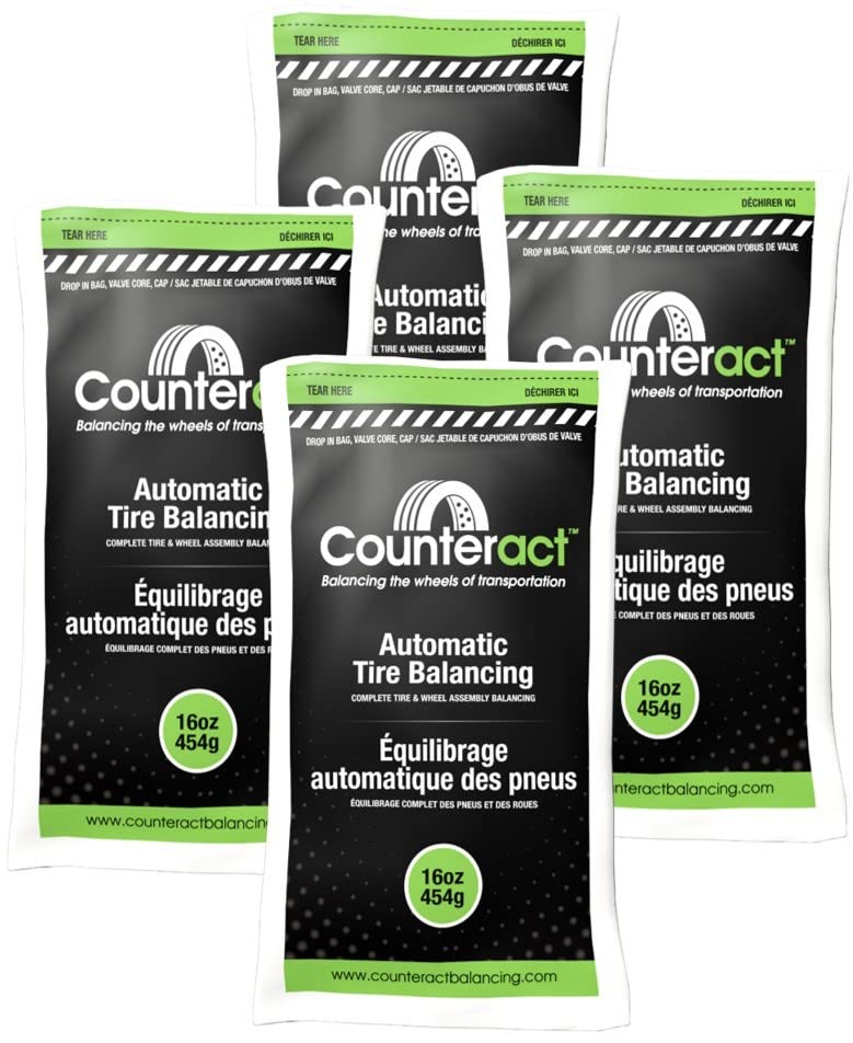 Counteract 16OZ-B4 Centrifugal Force Tire/Wheel Balancing Beads - Off-Road Vehicles, Light Duty Truck Tires, (4) 16oz Balance Be