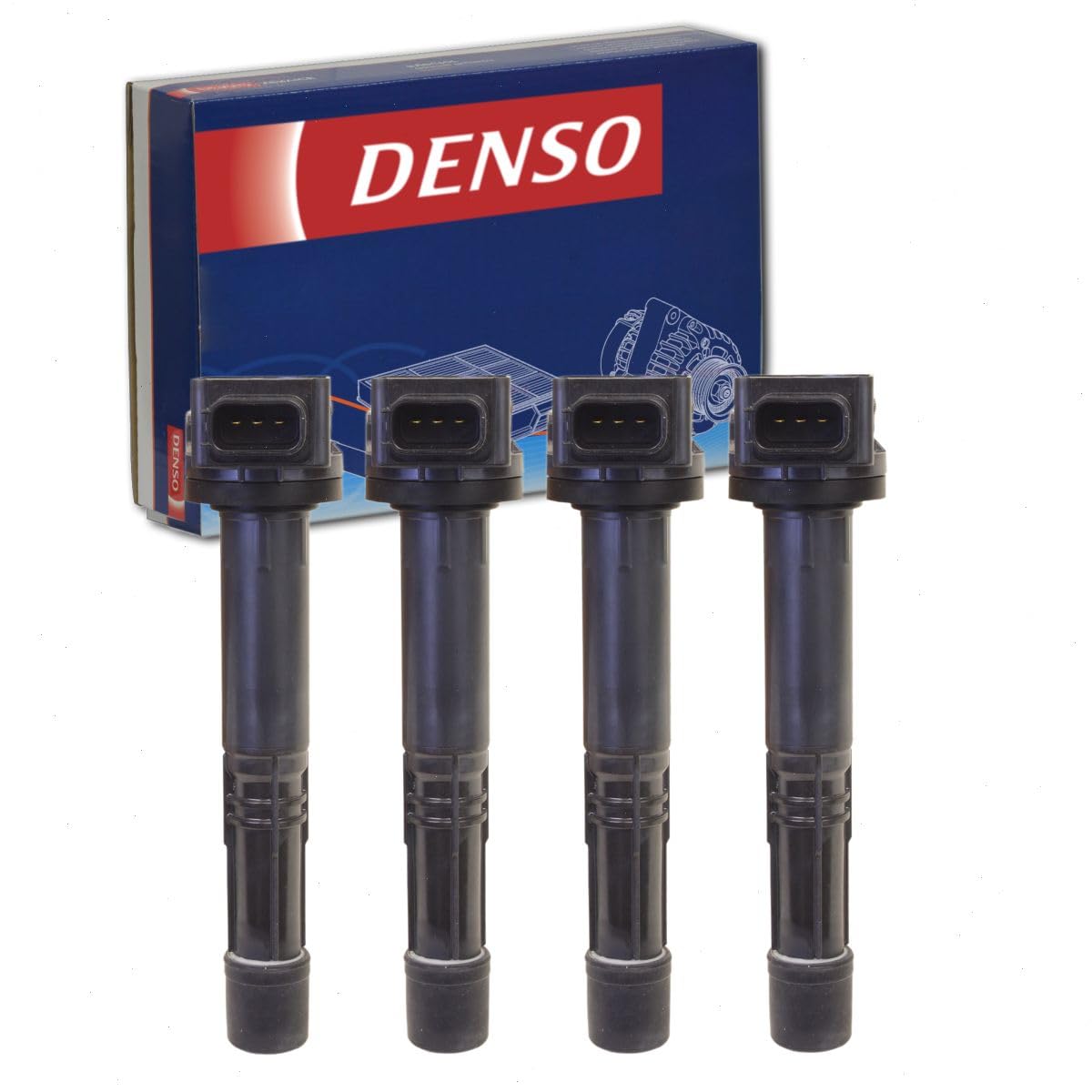 4 pc DENSO Direct Ignition Coils compatible with Honda CR-V 2.4L L4 2002-2009