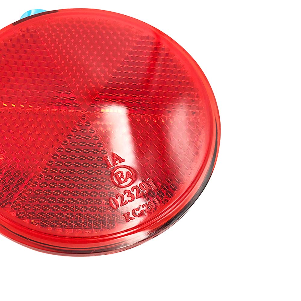 BAR AUTOTECH Stick-on Round Marker Reflectors - Universal Use Safety Spoke Reflective Stickers Adhesive Quick Mount Custom Acces