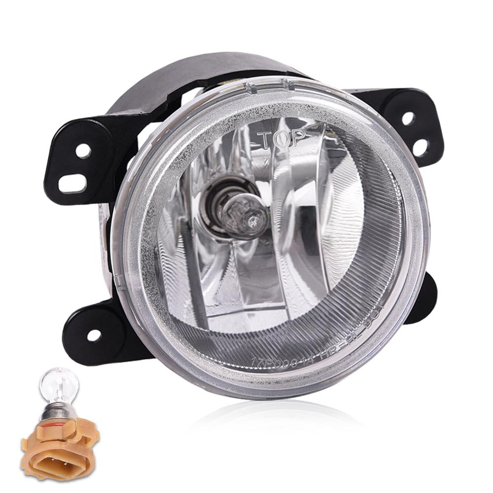 PIT66 Fog Lights w/Bulbs Compatible with Dodge Journey 2010-2018/Fit Jeep Wrangler 2007-2017/Fit Jeep Cherokee 2014-2018/Fit Jee