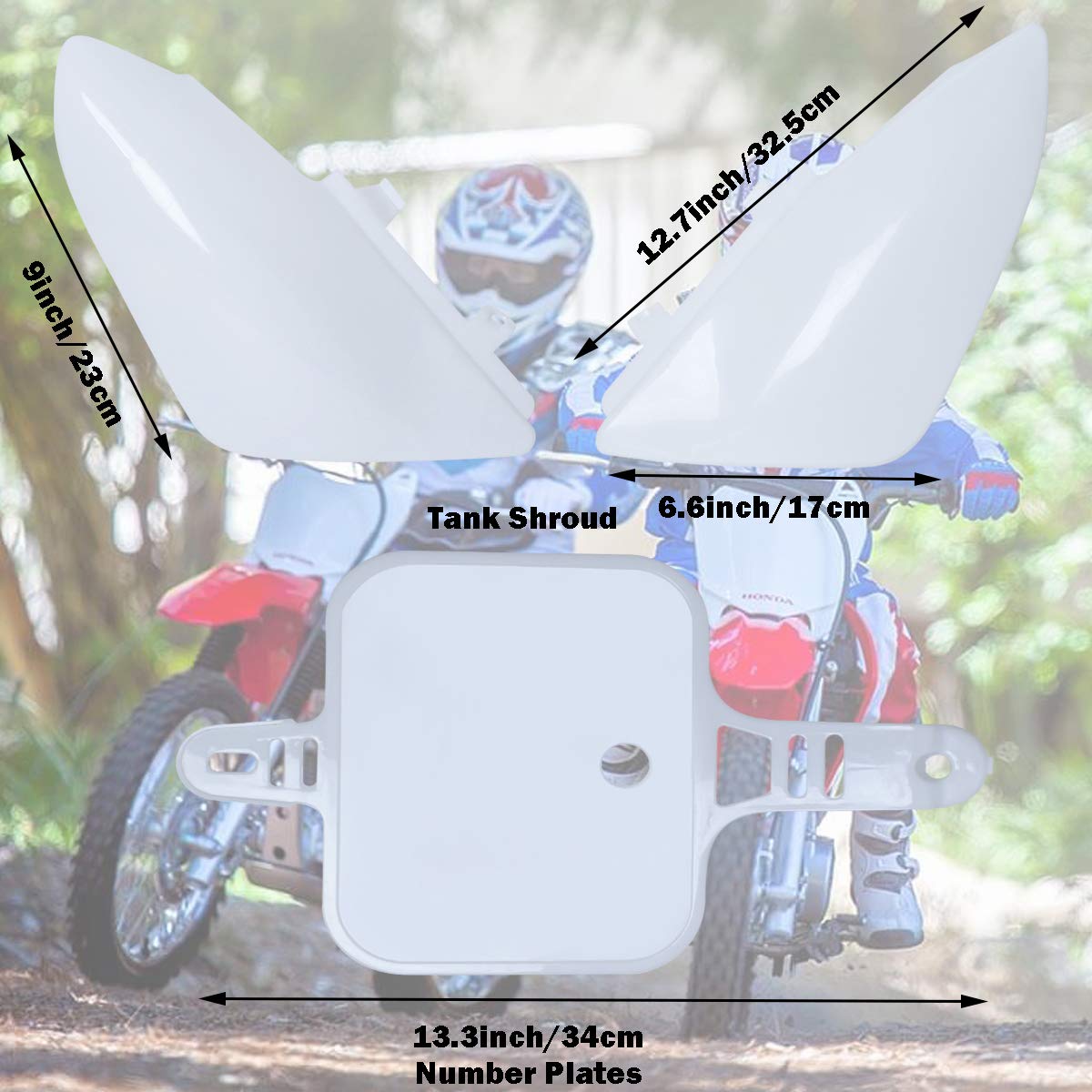 Podoy Crf50 Body Fender Kit For Compatible With Xr50 Xr 50 Crf 50 Sdg Ssr Pit Dirt Motor Trail Bike Black With Bolt Work Fairing