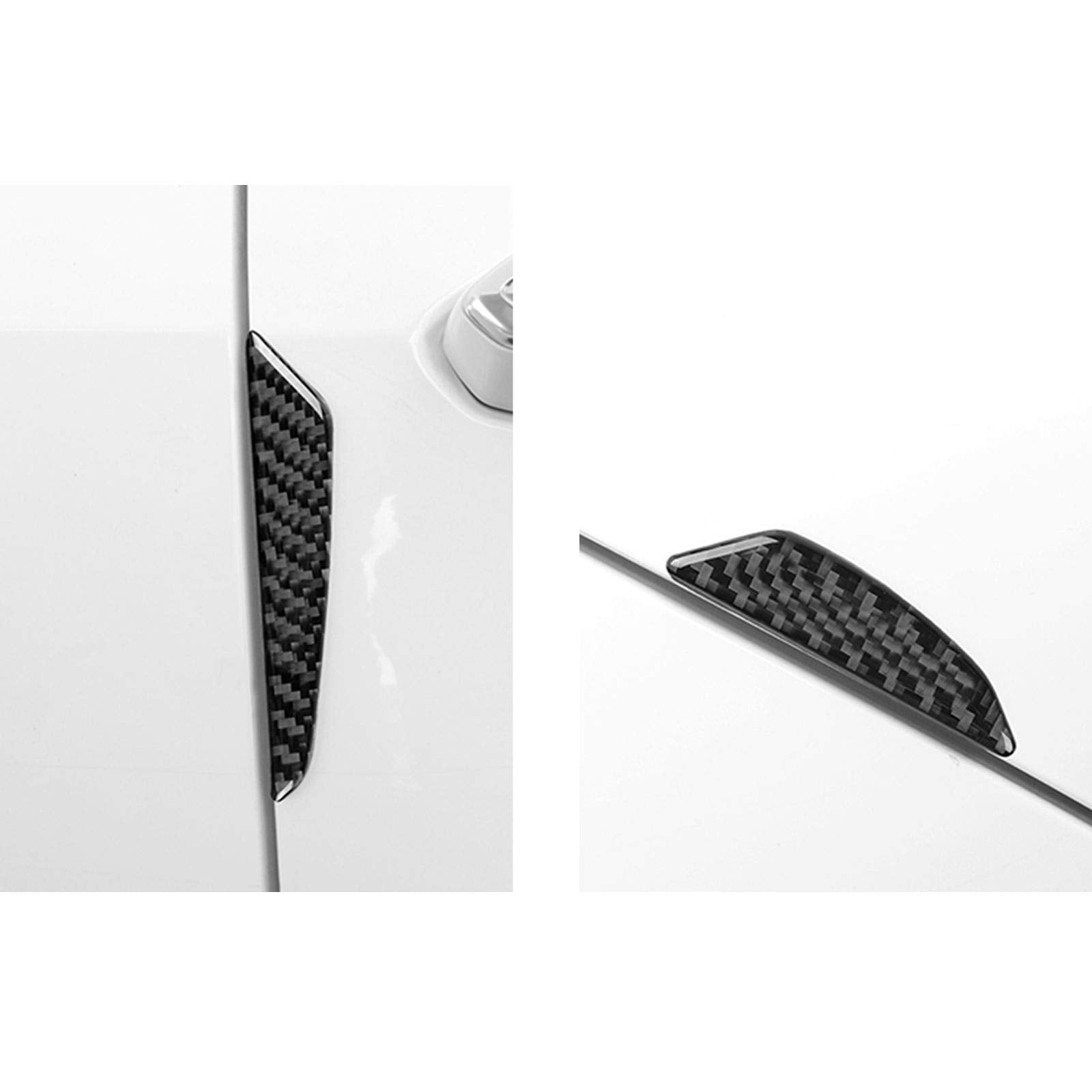 Xotic Tech Car Side Door Edge Guards Protector Sticker Trim, Genuine Soft Carbon Fiber, Compatible With Sedan Suv Pickup Truck