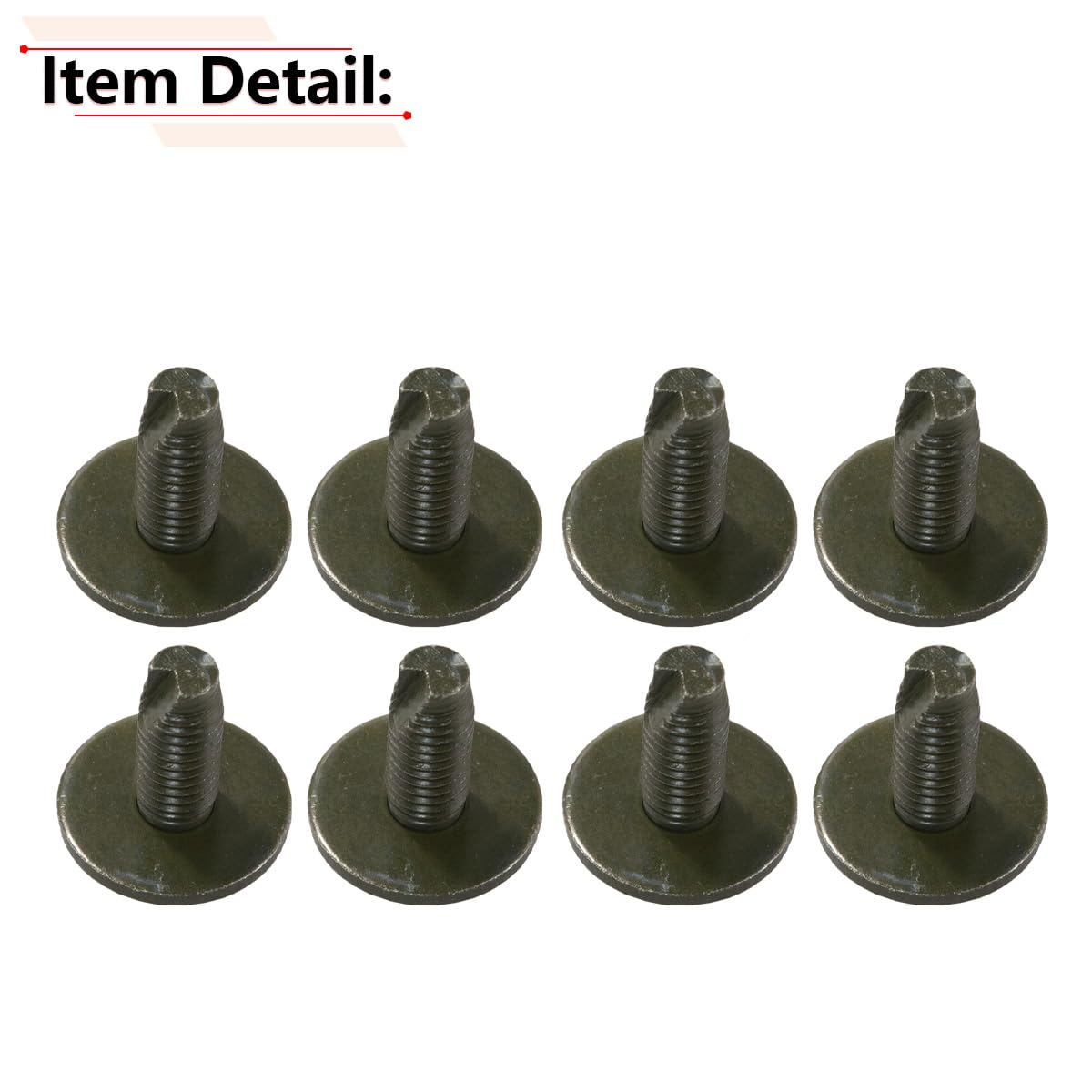 RLB-HILON 8PCS Skid Plate Splash Shield Bolts, M8x1.25 Alloy Steel, Black, Compatible with Toyota 4Runner Tacoma Tundra Sequoia FJ