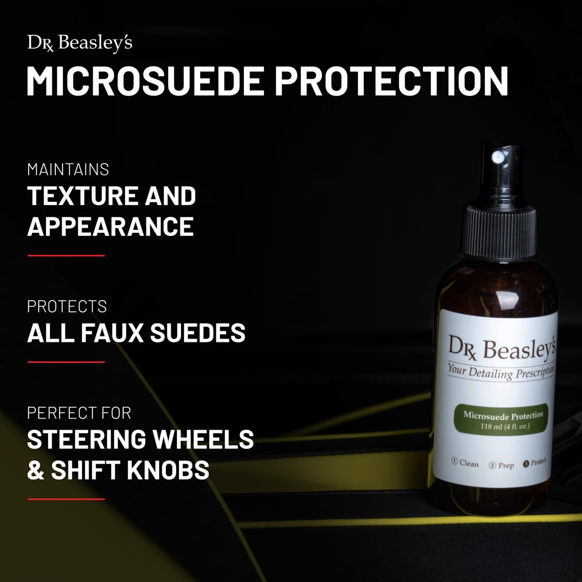 Dr. Beasley'S - I34D12 Microsuede Protection - 12 Oz, Preserves Look And Feel Of Fabric, Instant Bonding Coating, 2+ Years Of Pr