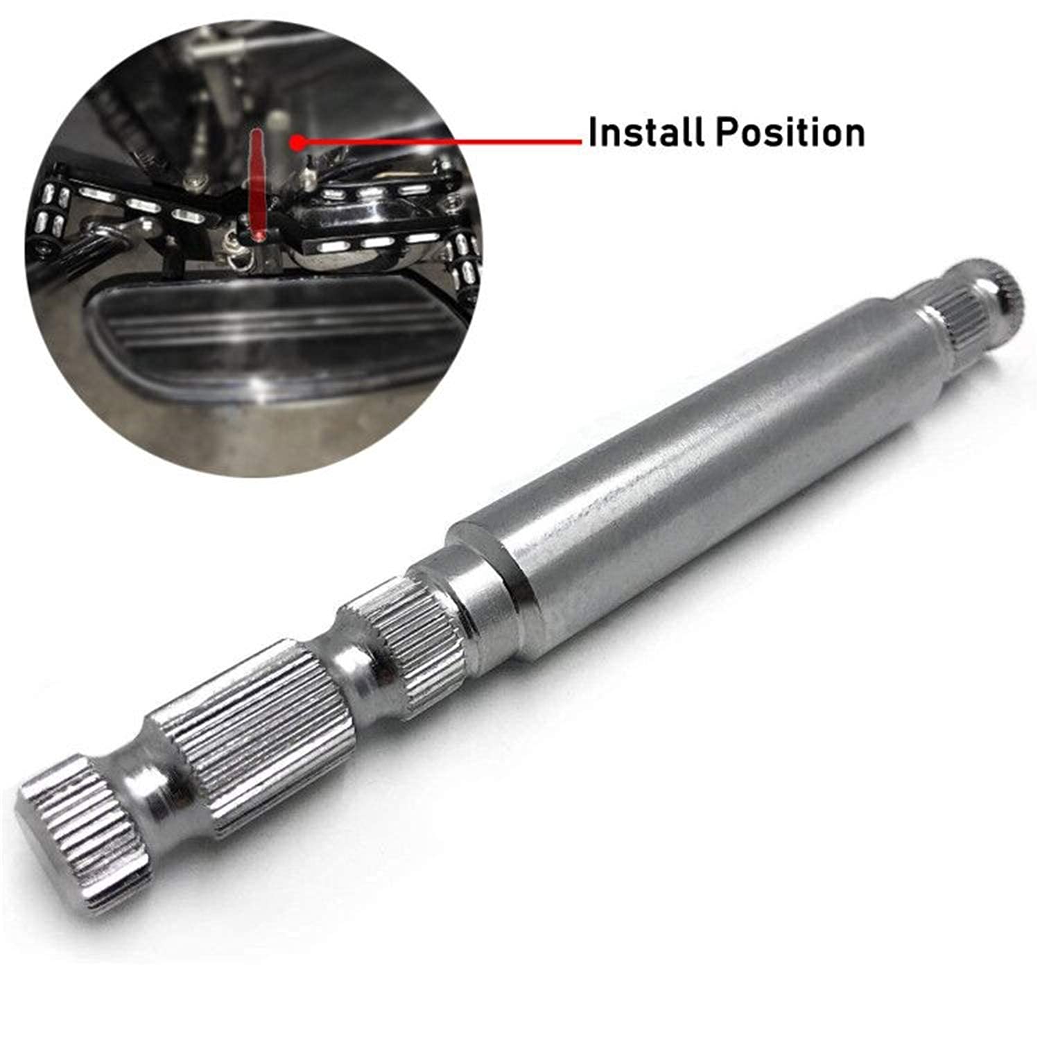 HTTMT- Motorcycle Chrome Reliable Steel Inner Shifter Lever Shaft Compatible with Harley Touring FLT 1982 & up V-Twin Models Rep