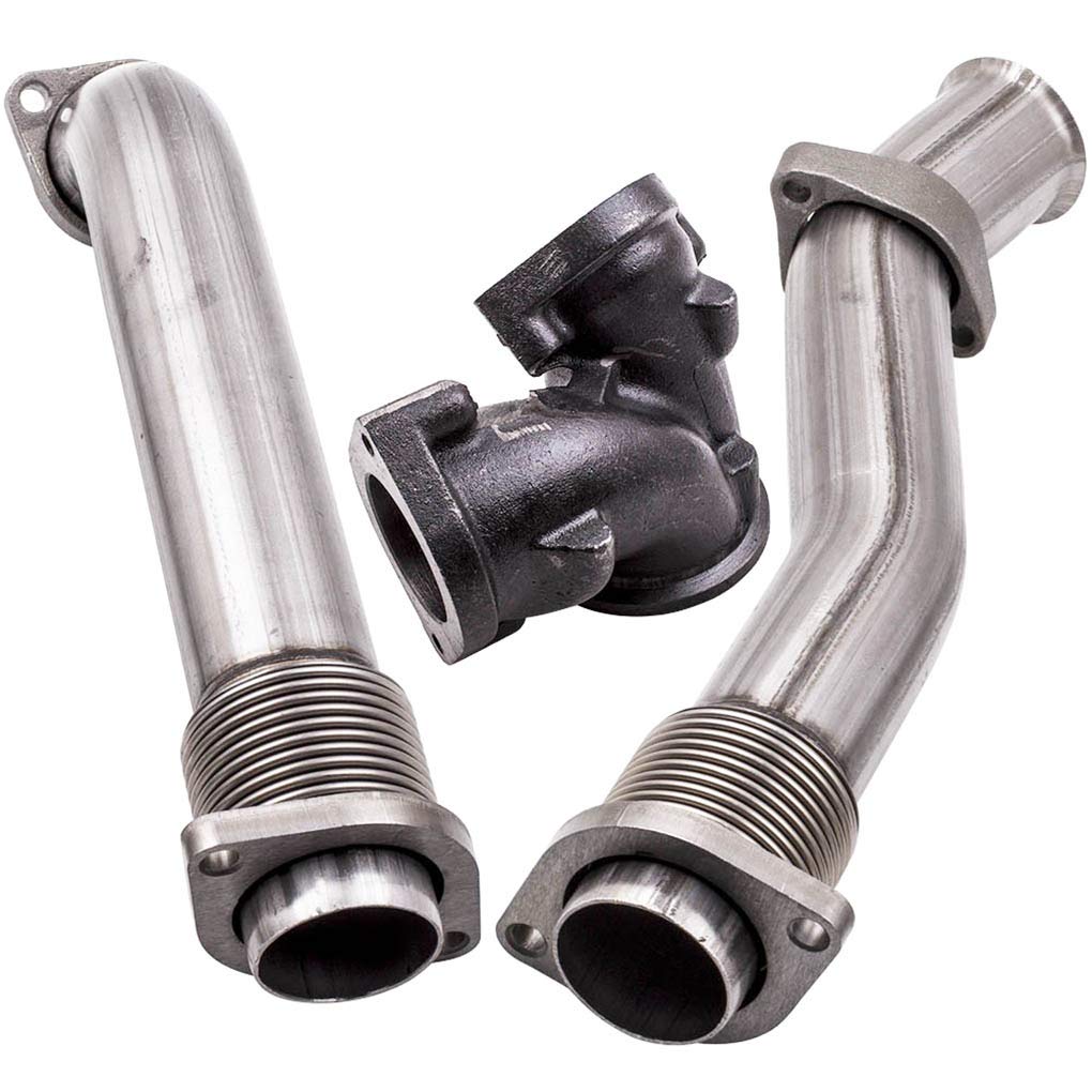 Powerstroke Turbo Diesel Manifold Bellowed Up Pipes Kit Compatible With Ford 1999-2003 7.3L 679-005 F-250 F-350 Super Duty