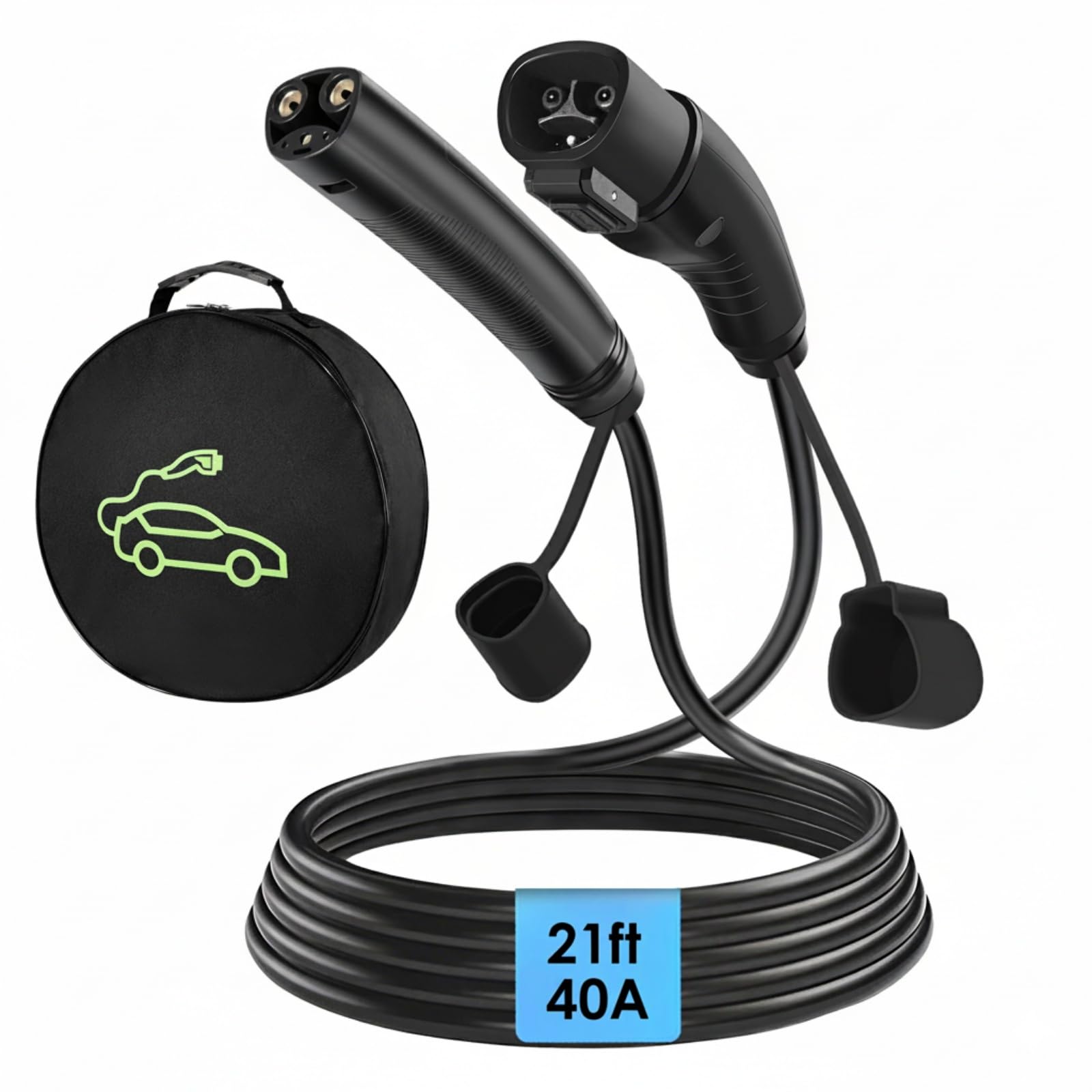 LZSTEC NACS Extension Cable Cord, Charging Extension Cable for Tesla, 21ft 40A 240V 9.6Kw, Compatible with Tesla & NACS Level 1 
