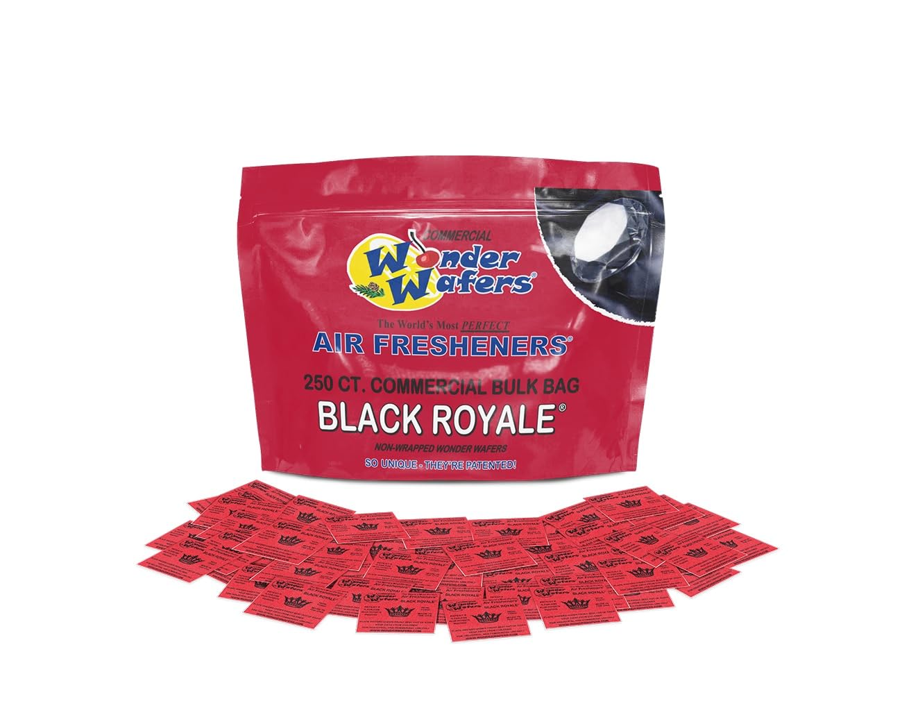 Wonder Wafers 250 Count Unwrapped Automobile Professional Use Air Fresheners Car and Truck Detail (Black Royale)