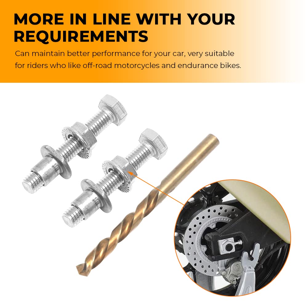 Alpha Rider Stainless Steel Chain Adjuster Bolt Replacement Swing Arm For Honda Cbr1000Rr Crf250R/X Crf450R/450X 2004-2017, For