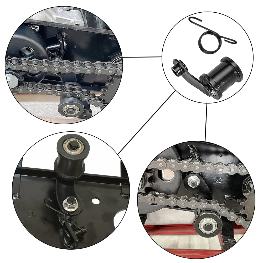 QYMOTO Mini Bike Metal Chain Tensioner 1-3/4 Roller for Coleman CT200U, BT200X, Axis M200, Hensim, Baja, Massimo MB
