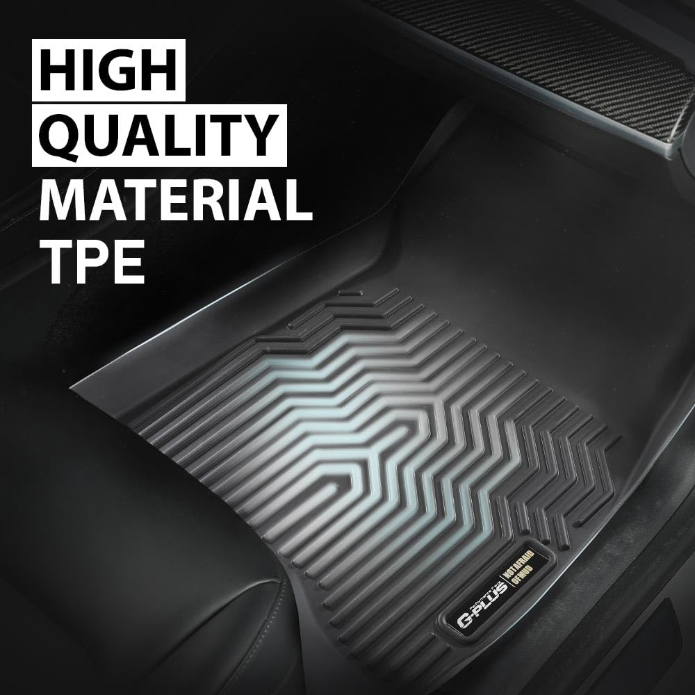 G-PLUS Floor Mats Compatible with Honda Accord 2023-2024 All Weather Full Cover Protection 1st & 2nd Row Liner TPE Car Floor Car