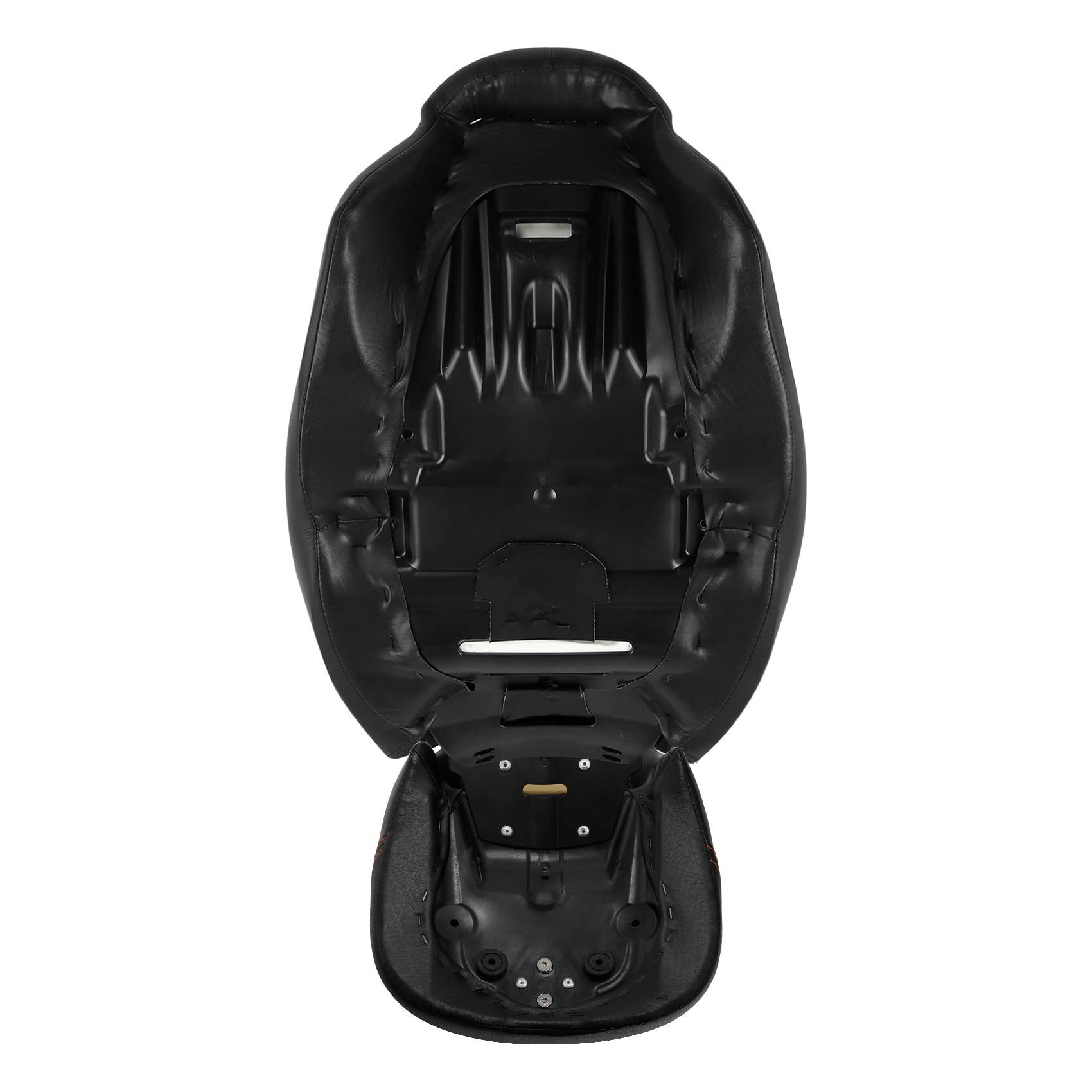 Low-Profile Driver Passenger 2-Up Seat Set Red Stitching Fit For Harley Touring Road King Flhr Street Glide Flhx 2009-Later Road Glide Fltrx Cvo Street Glide Flhxse Electra Glide Flhtcu