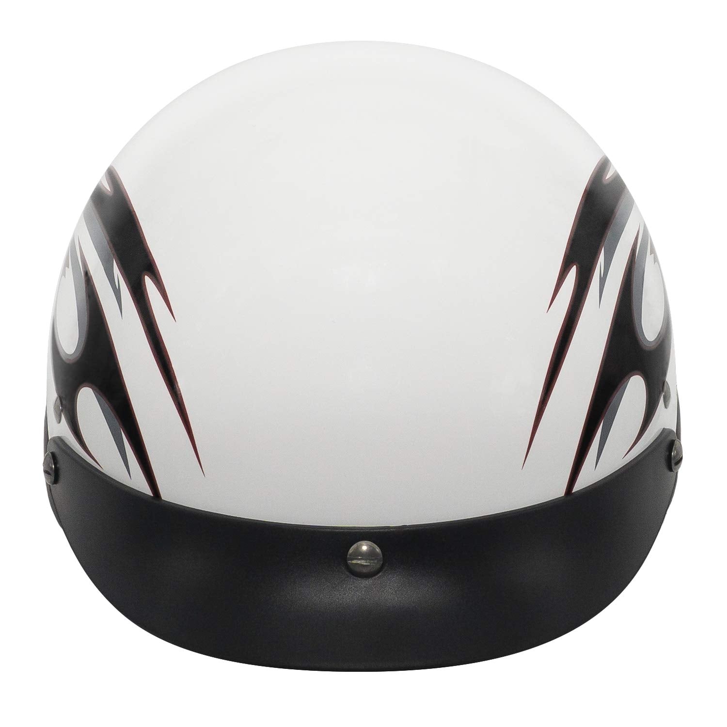 Vcan Cruiser Flat White Motorcycle Half Helmet (Blade, Medium)